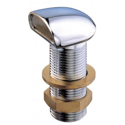 Vent with stainless steel flame protection net     Chromium-plated brass