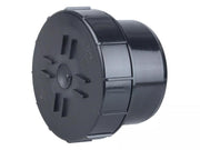 Osma Soil 160mm P/E Access Plug Black