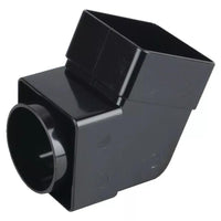 Osma Squareline Pipe Offset Bend Black 61mm