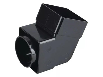 Osma Squareline Pipe Offset Bend Black 61mm