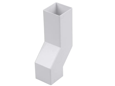 Osma Squareline Pipe Wall Offset White 61mm
