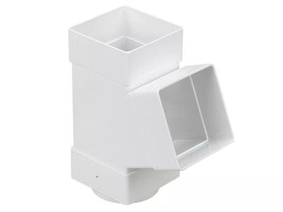 Osma Squareline Pipe Branch 67.5° White 61mm