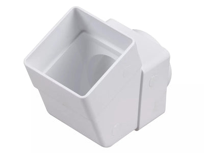Osma Squareline Pipe Offset Bend White 61mm