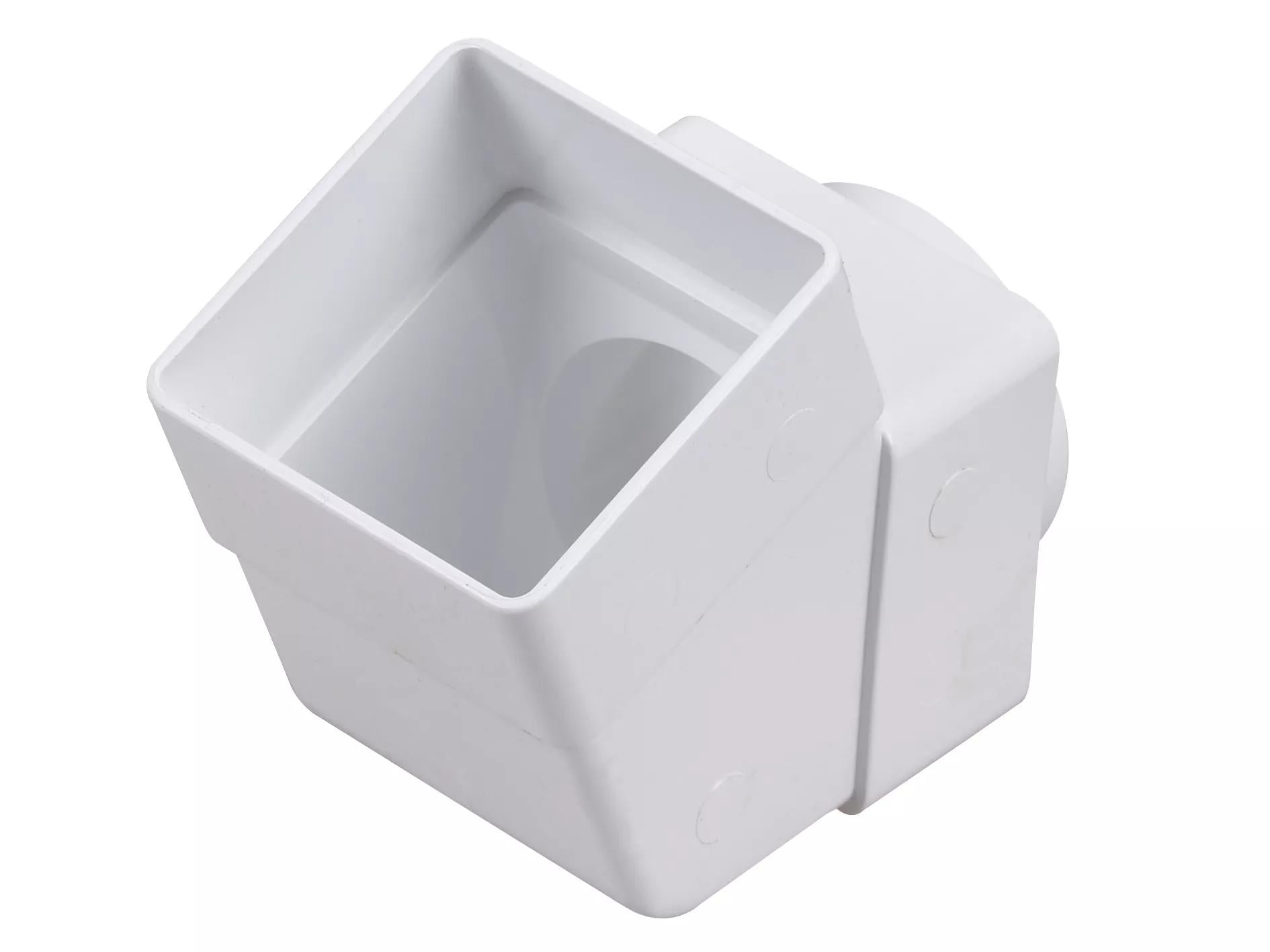 Osma Squareline Pipe Offset Bend White 61mm