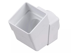Osma Squareline Pipe Offset Bend White 61mm