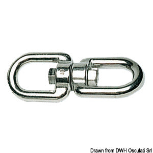 Swivel, double-eye AISI 316 6 mm