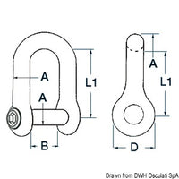 Anchor shackle AISI 316 16 mm