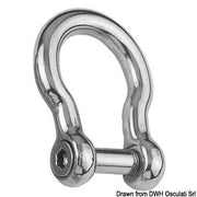 Bow shackle AISI 316 10 mm