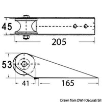 Bow roller for small vessels 205 mm