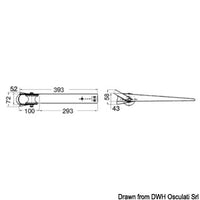 SS bow roller 393 x 52 mm