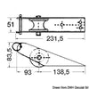 SS bow roller 232 x 51 mm