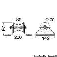 SS bow roller for dolphin strikers