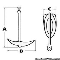 Grapnel anchor 10 kg