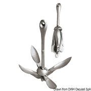 Grapnel anchor 10 kg Hot galvanised cast steel