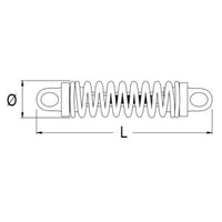 DOUGLAS MARINE Silenced Springs mooring 90x480mm