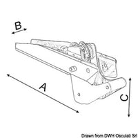 Polished SS lightweight hinged roller 15 kg 400 mm