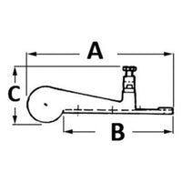 SS bow roller 205 mm