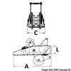 SS seesaw bow roller max 14 kg