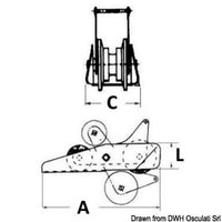 SS seesaw bow roller max 14 kg