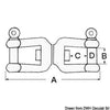 Shackle/shackle swivel AISI 316 8 mm