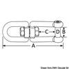 Eyelet/shackle swivel AISI 316 10 mm