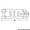 Shack/shack swivel w. flush pin AISI 316 13 mm