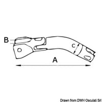 Trimmer anchor swivelling connector 10/12 mm