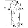 Swivelling connection AISI 316 8 mm