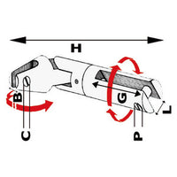 2-joint swivelling connection AISI 316 9/10 mm