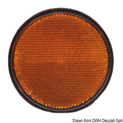 Adhesive orange catadioptric light 60 mm