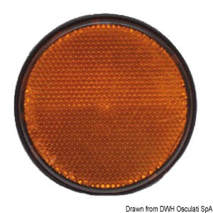 Adhesive orange catadioptric light 60 mm