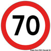 Type-approved self-adhesive speed disc 70 Km/h