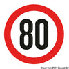 Type-approved self-adhesive speed disc 80 Km/h