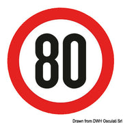 Type-approved self-adhesive speed disc 80 Km/h