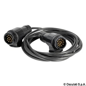 Extension cable for trailer 2 plugs/13 poles 10 m