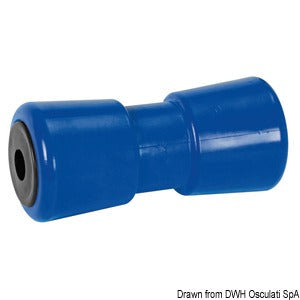 Central roller, blue 286 mm Ø hole 30 mm