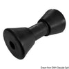 Central roller, black 190 mm Ø hole 21 mm