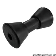 Central roller, black 190 mm Ø hole 21 mm