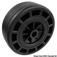 Wheel w/technopolymer core rubber coating Ø195mm