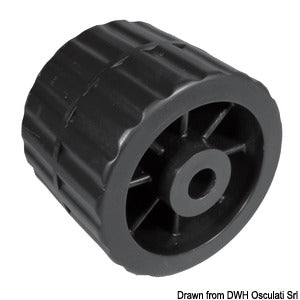Side roller black Ø 15 mm