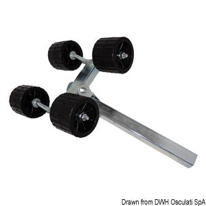 Side double roller square pipe