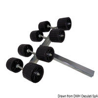 Raised side swinging roller