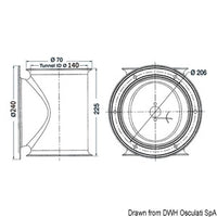 LEWMAR tunnel for stern thruster Ø 140 mm