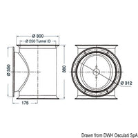 LEWMAR tunnel for stern thruster Ø 250 mm