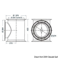 LEWMAR tunnel for stern thruster Ø 300 mm