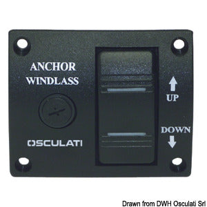 Windlass control panel with toggle switch
