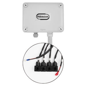 Radio control with fixed panel and central unit for gangplanks