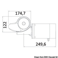 Italwinch Smart windlass 1000 W 12 V - 8 mm gypsy, w/drum