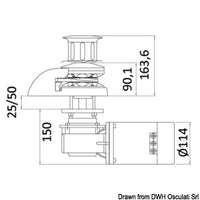 Italwinch Smart Plus windlass 1700 W 24 V - 10 mm low