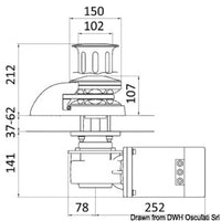 ITALWINCH Orchid windlass 24V-2000W with drum-12mm